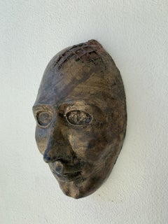 Ceramic Mask Wall Sculpture Signed by the Artist