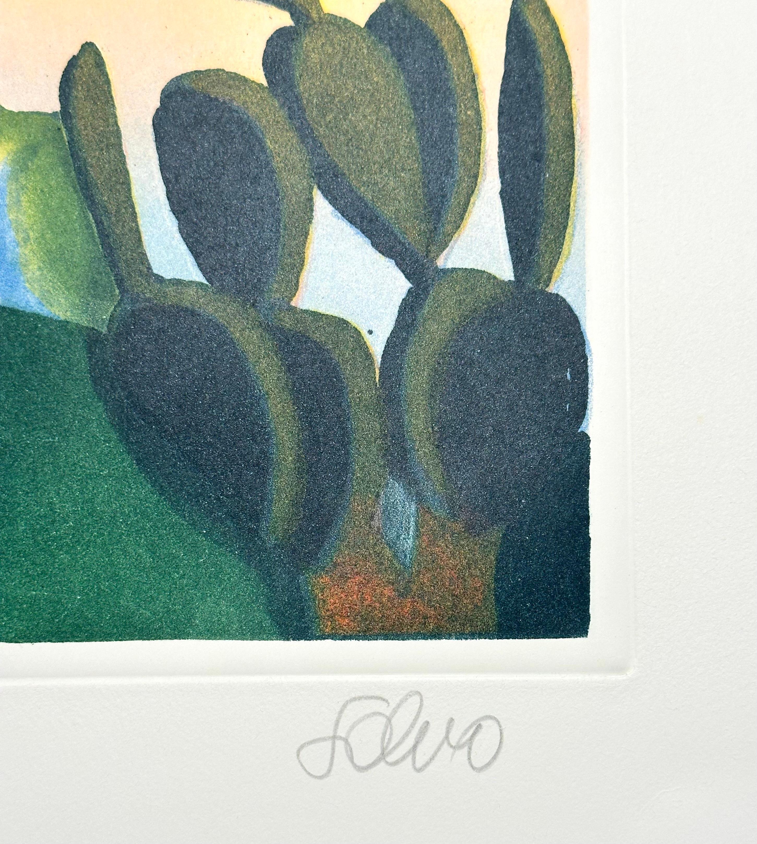 SALVO, marzo,  Aguatinta en color - Print Realista de Salvatore Mangione (Salvo)