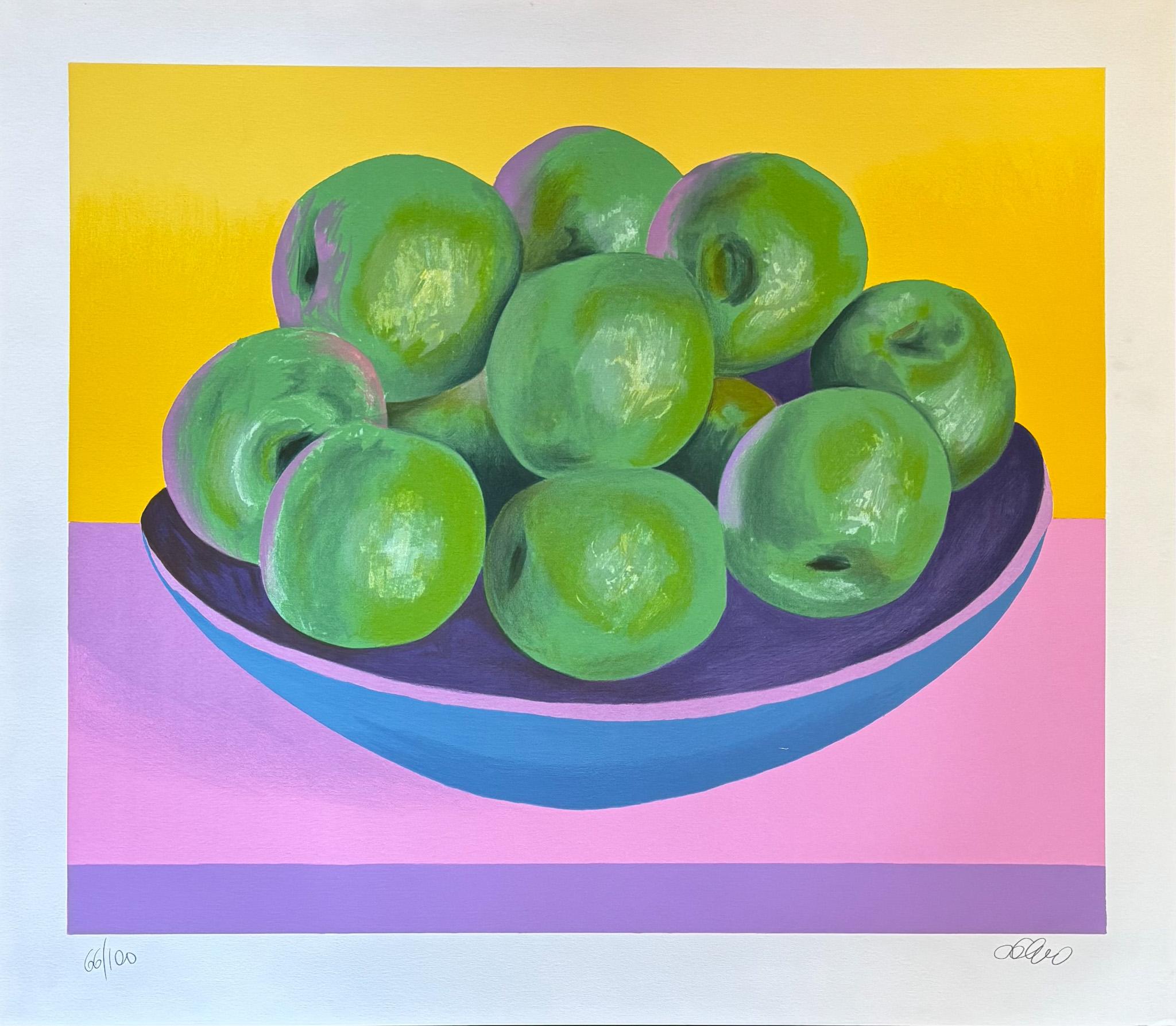 Salvo (1947–2015) - Mele - color lithograph - ca 2000 - Print by Salvatore Mangione (Salvo)