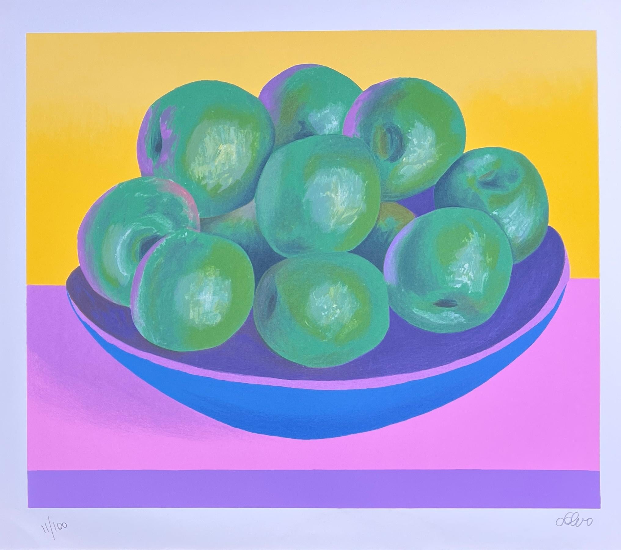 Salvo (1947–2015) – Mele – Lithograph in colors on paper - Surrealist Print by Salvatore Mangione (Salvo)