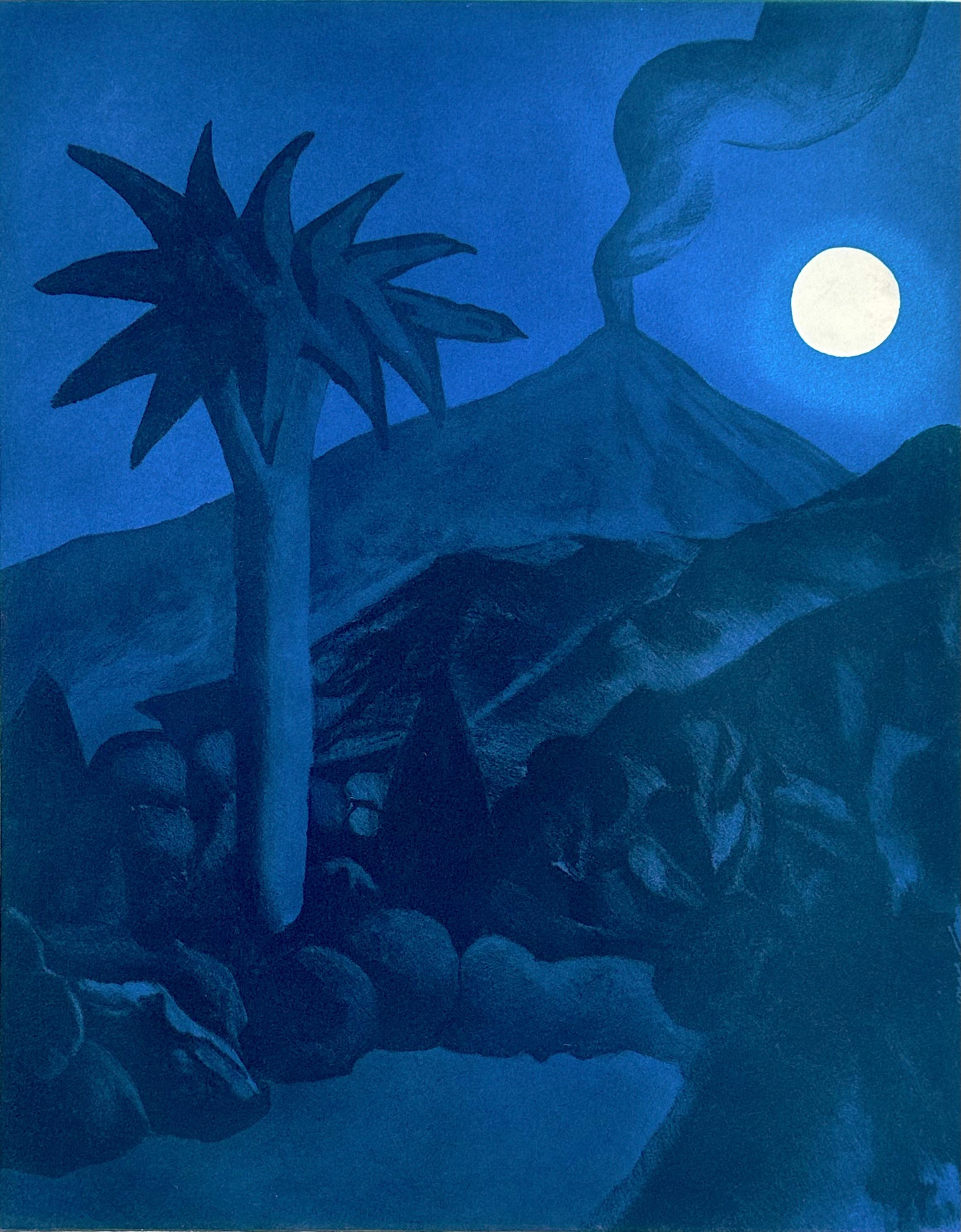 SALVO, Nocturno,  Aguatinta en color - Print Realista de Salvatore Mangione (Salvo)