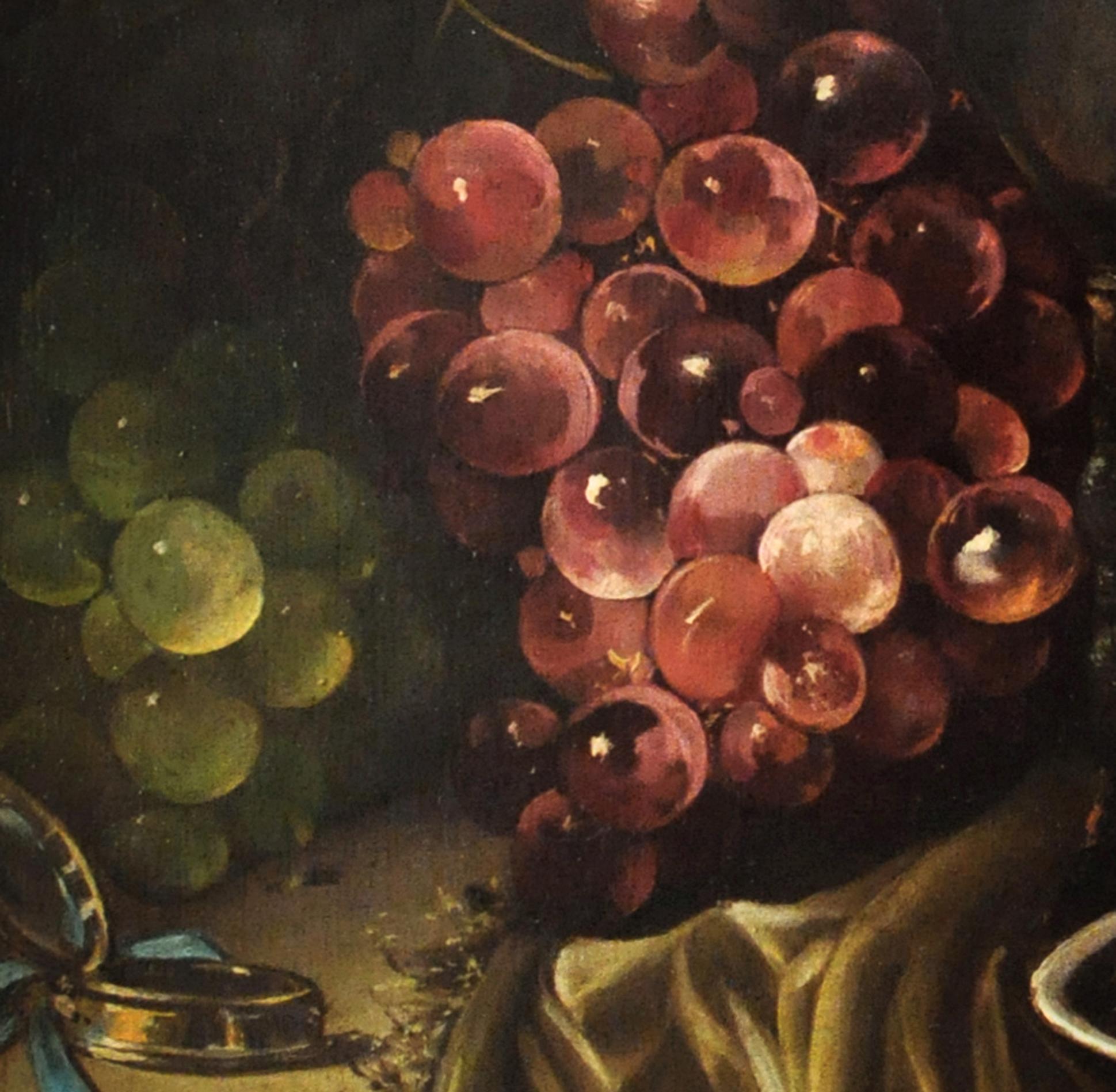 STILL LIFE –  Italienisches Gemälde der niederländischen Schule des Barock – Öl auf Leinwand (Alte Meister), Painting, von Salvatore Marinelli