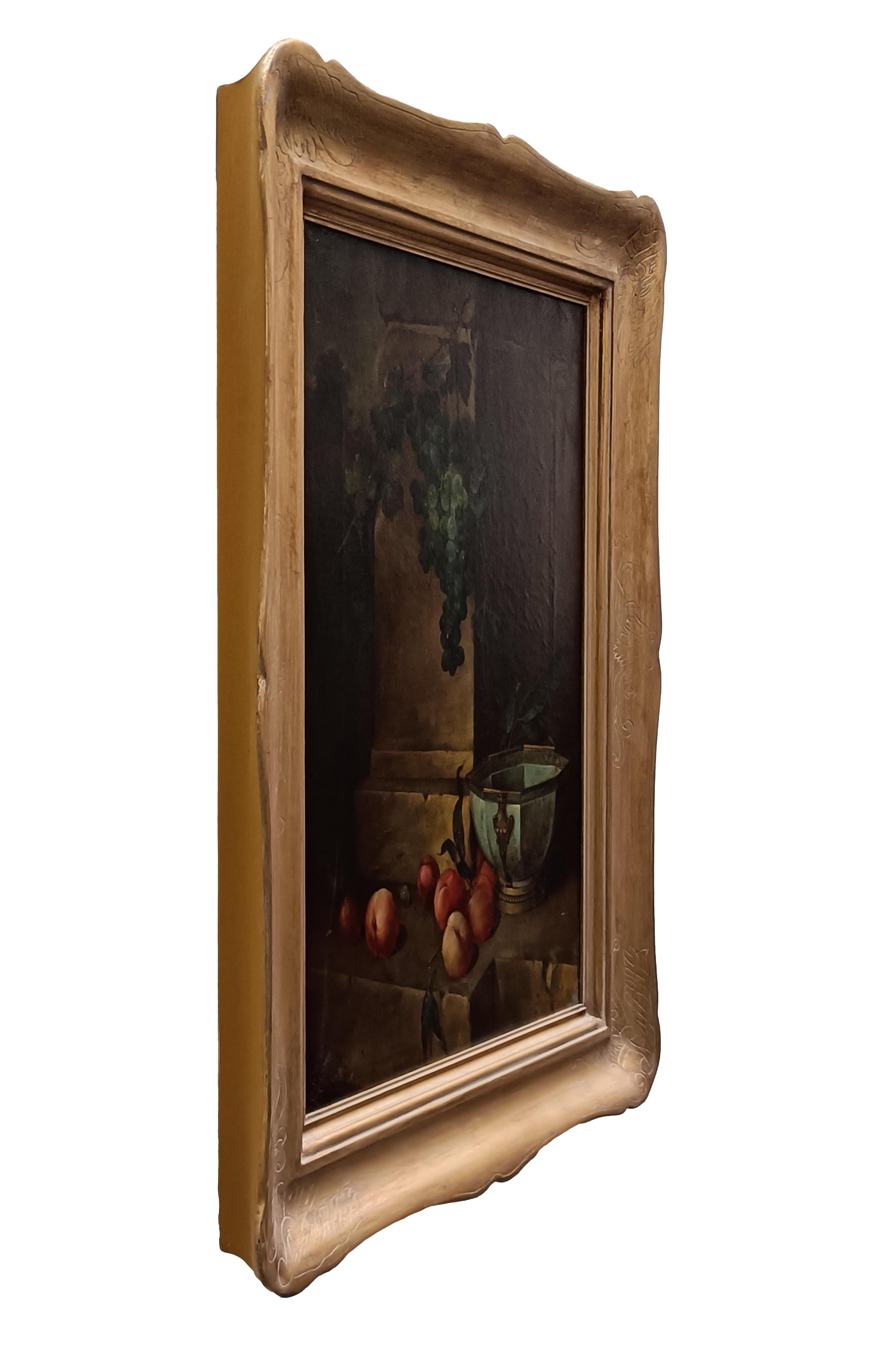 STILL LIFE - École néerlandaise - Peinture à l'huile sur toile italienne en vente 5