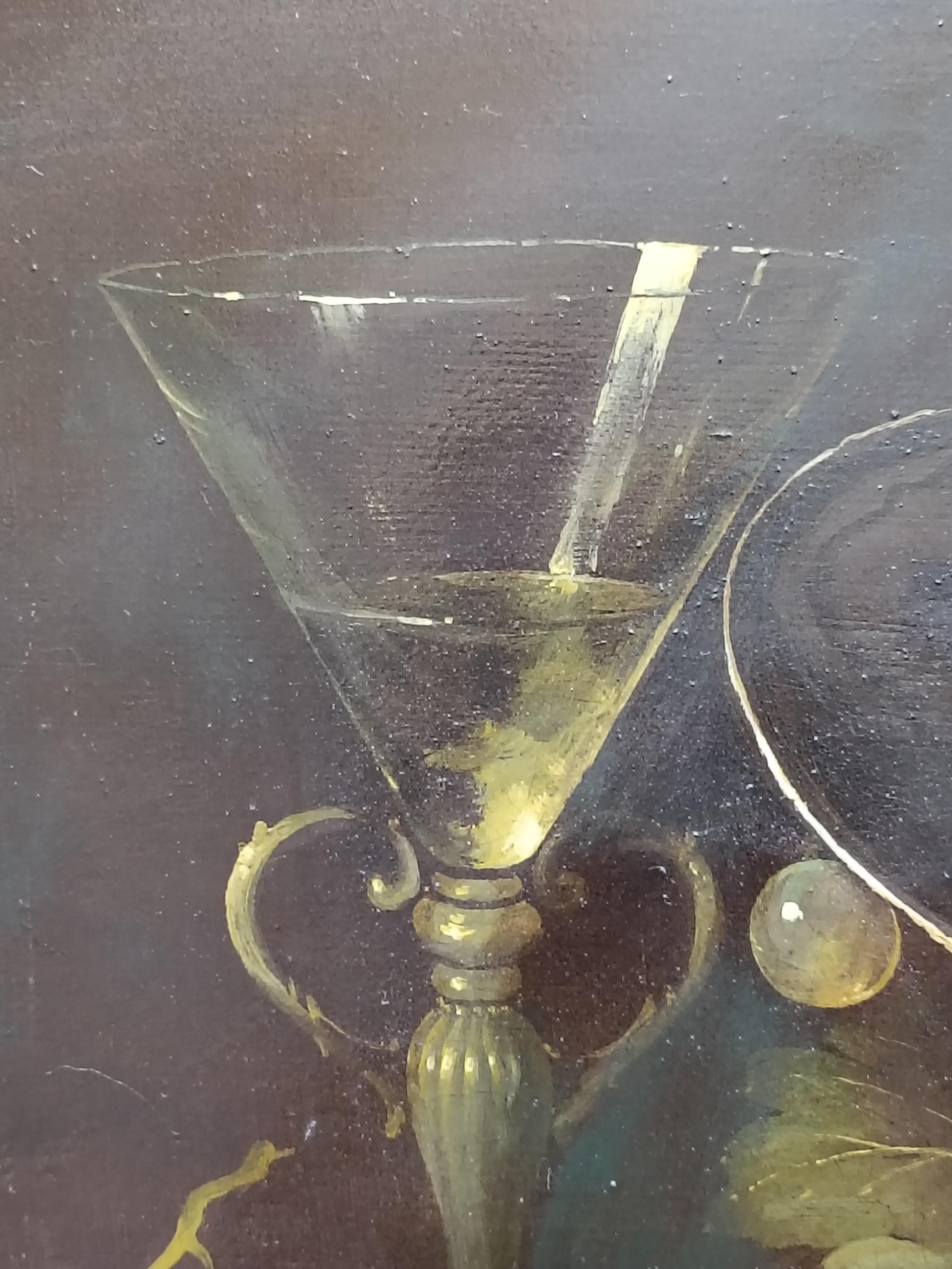 STILL LIFE - Flämische Schule -Italienisches Öl auf Leinwand Gemälde im Angebot 7
