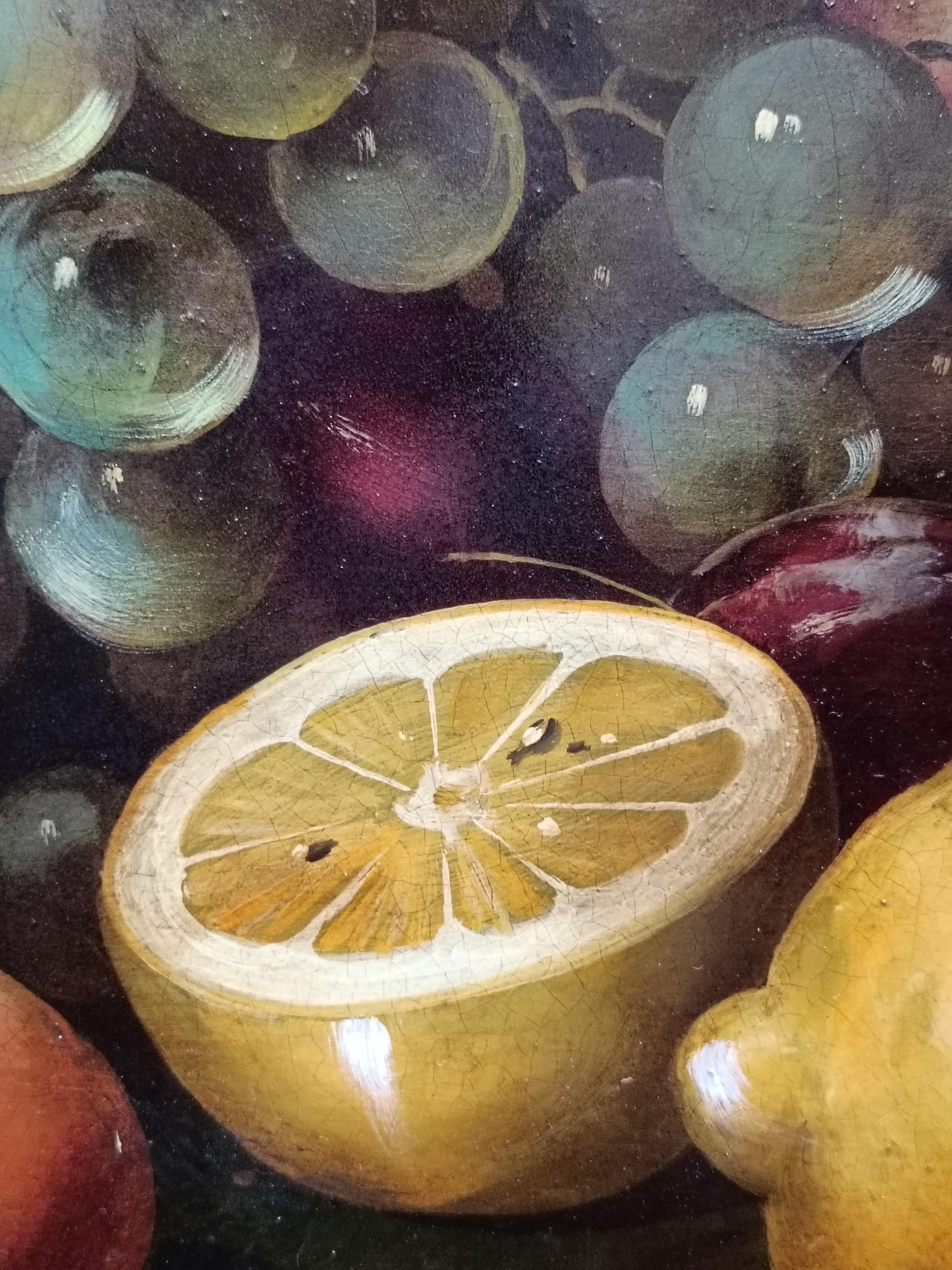 STILL LIFE - Flämische Schule -Italienisches Öl auf Leinwand Gemälde im Angebot 9