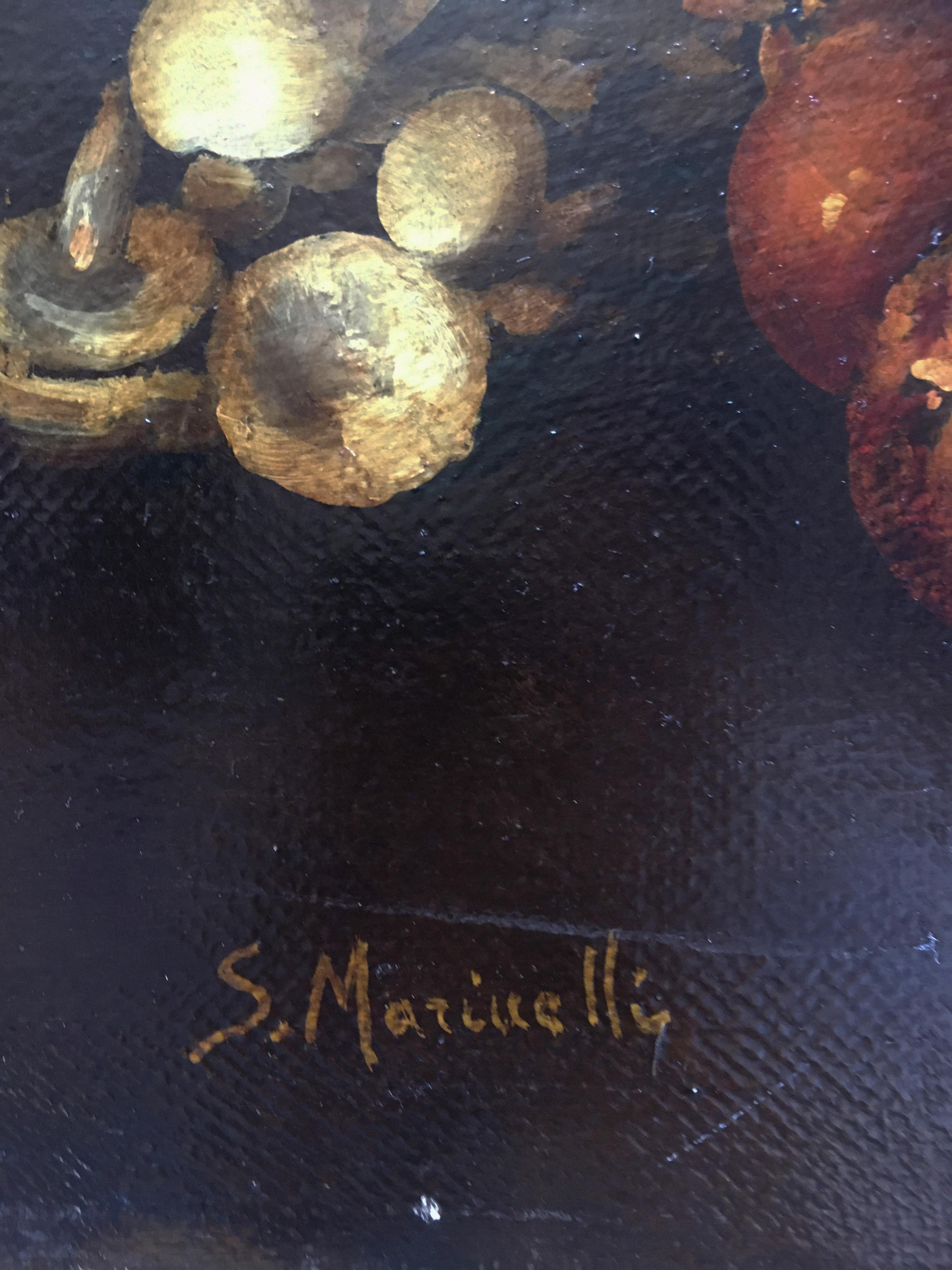 STILL LIFE - In the Manner of  Adriaen Coorte - Oil on Canvas  Italian Painting  For Sale 3