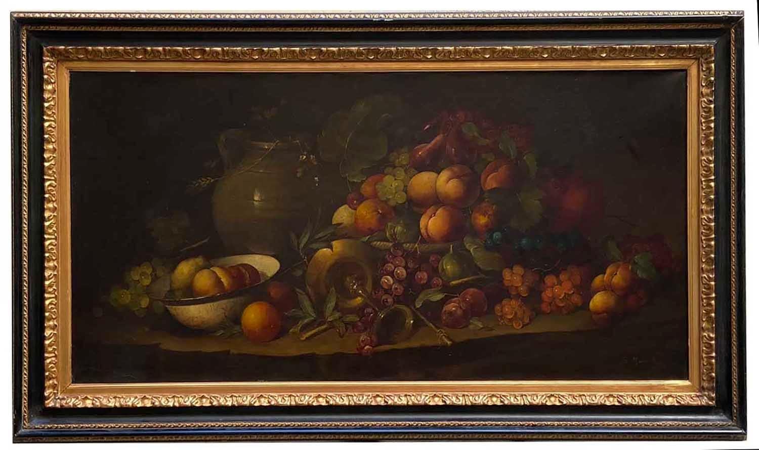 STILL LIFE - In the Manner of Adriaen Coorte - Oil on Canvas  Italian Painting