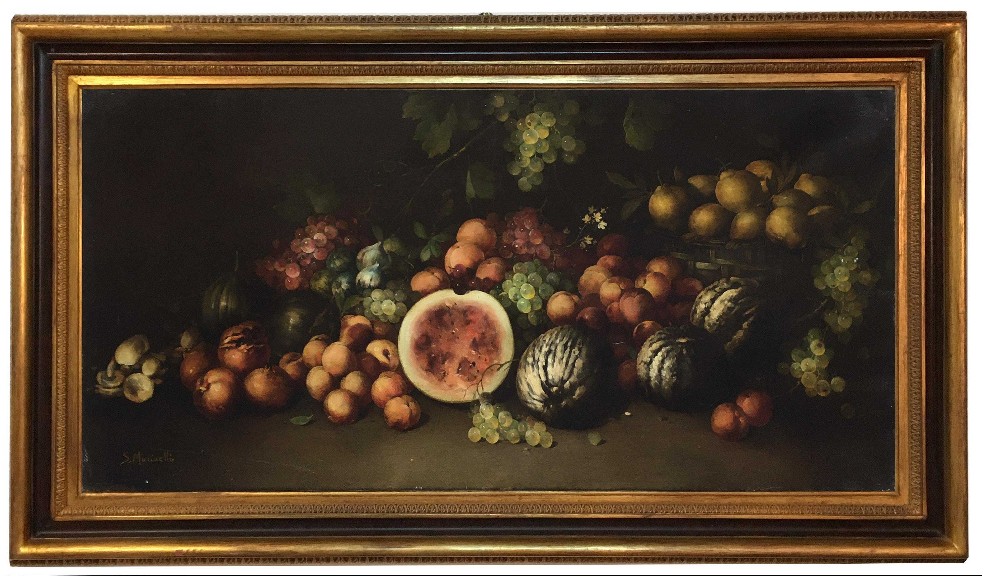 STILL LIFE - In the Manner of  Adriaen Coorte - Oil on Canvas  Italian Painting 