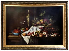 STILL LIFE - Italian oil on canvas painting, Salvatore Marinelli