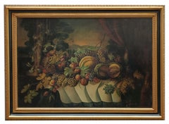 STILL LIFE – Neapolitanische Schule – Italienisches Gemälde, Öl auf Leinwand