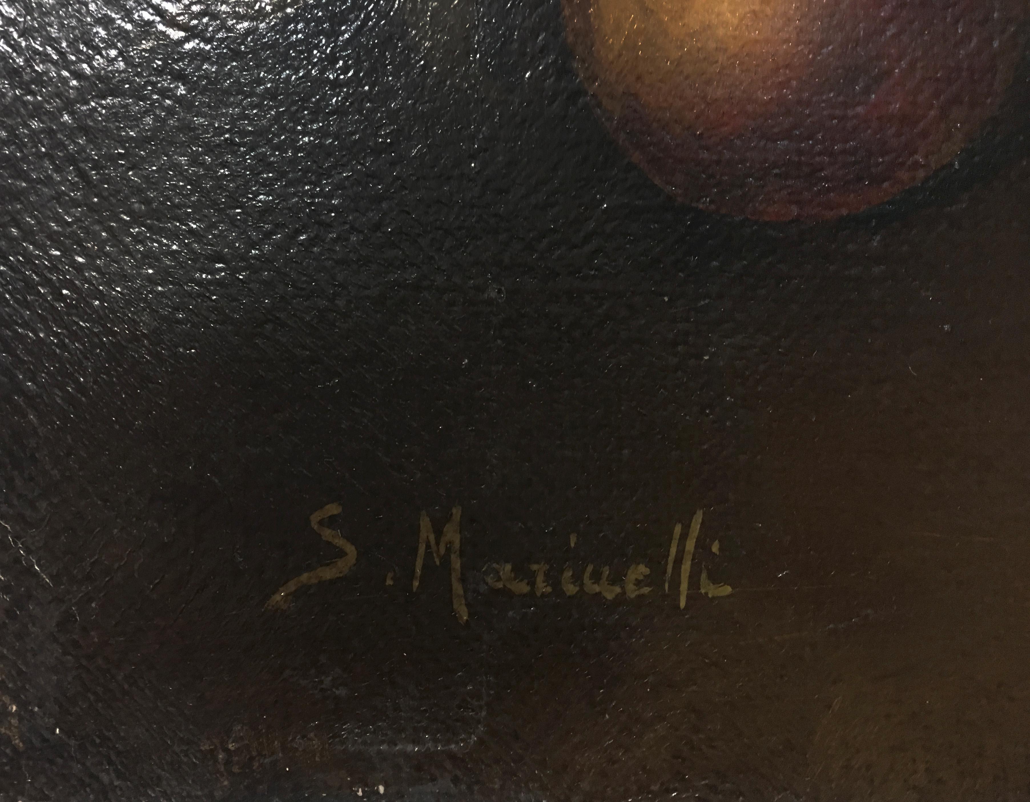 STILL LIFE -Salvatore Marinelli - Oil on Canvas Italian Painting  For Sale 4