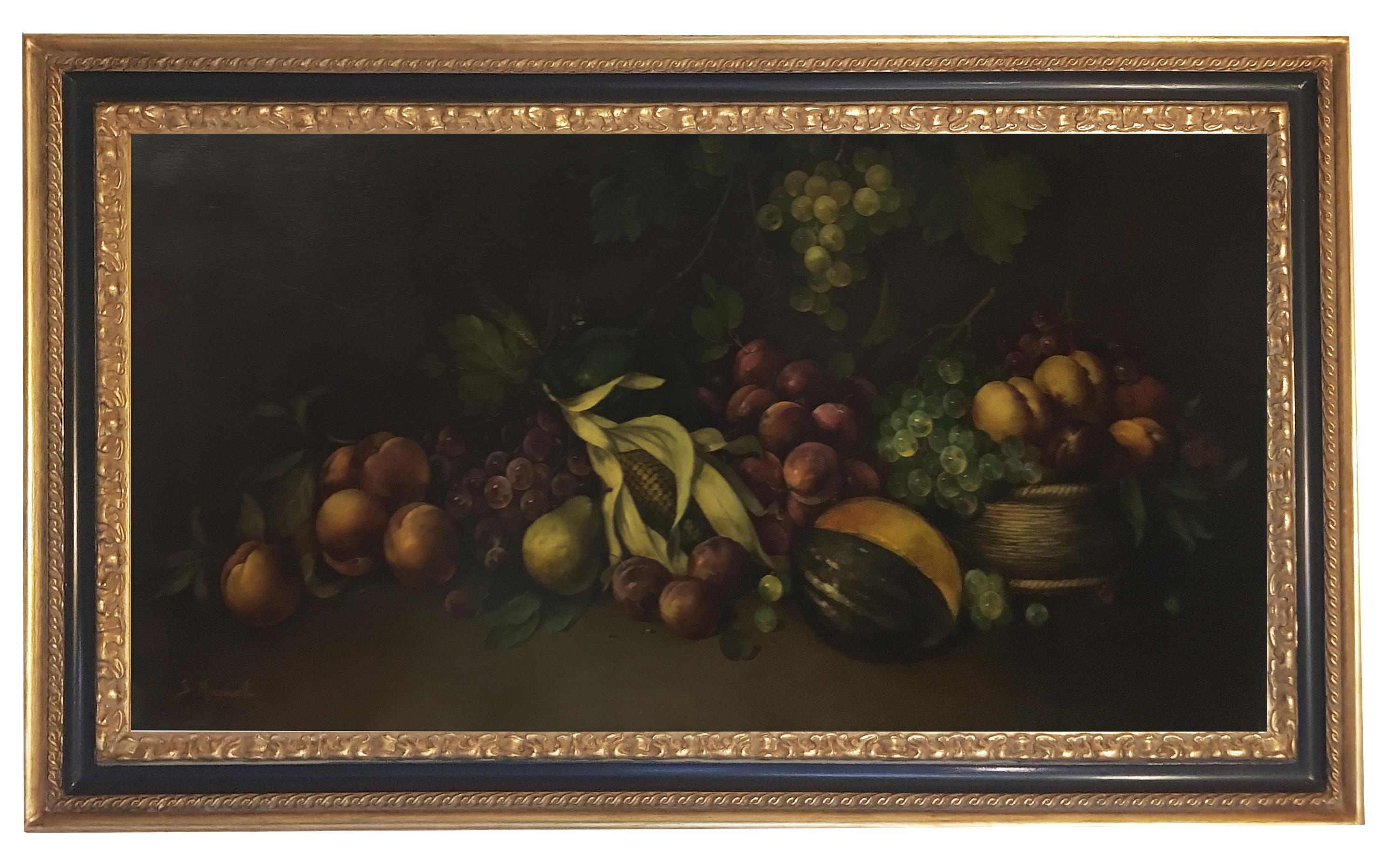 STILL LIFE -Salvatore Marinelli - Öl auf Leinwand Italienisches Gemälde 