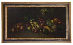 Peinture italienne à l'huile sur toile STILL LIFE -Salvatore Marinelli 