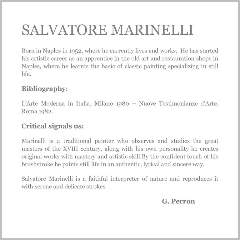 STILL LIFE - Salvatore Marinelli School Baroque - Oil on Canvas Italian Painting For Sale 11