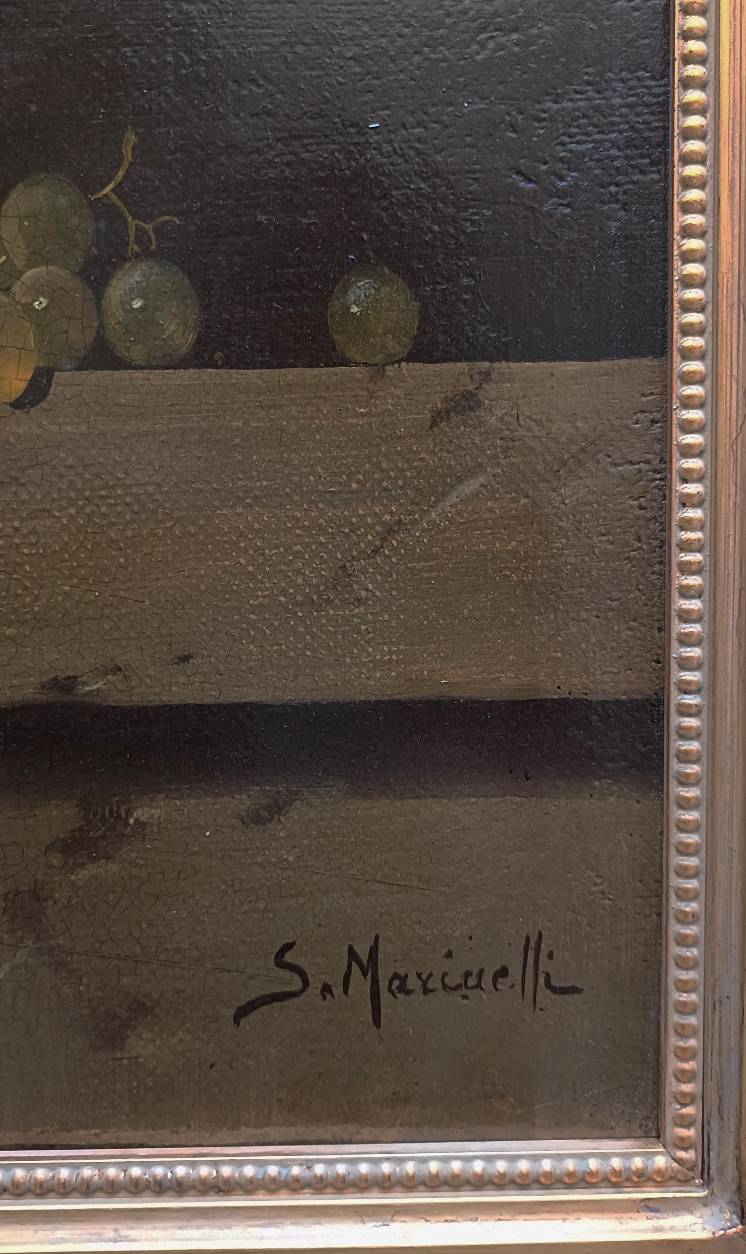 VIDA TRANQUILA - Escuela Salvatore Marinelli Barroco - Óleo sobre Lienzo Pintura Italiana en venta 12