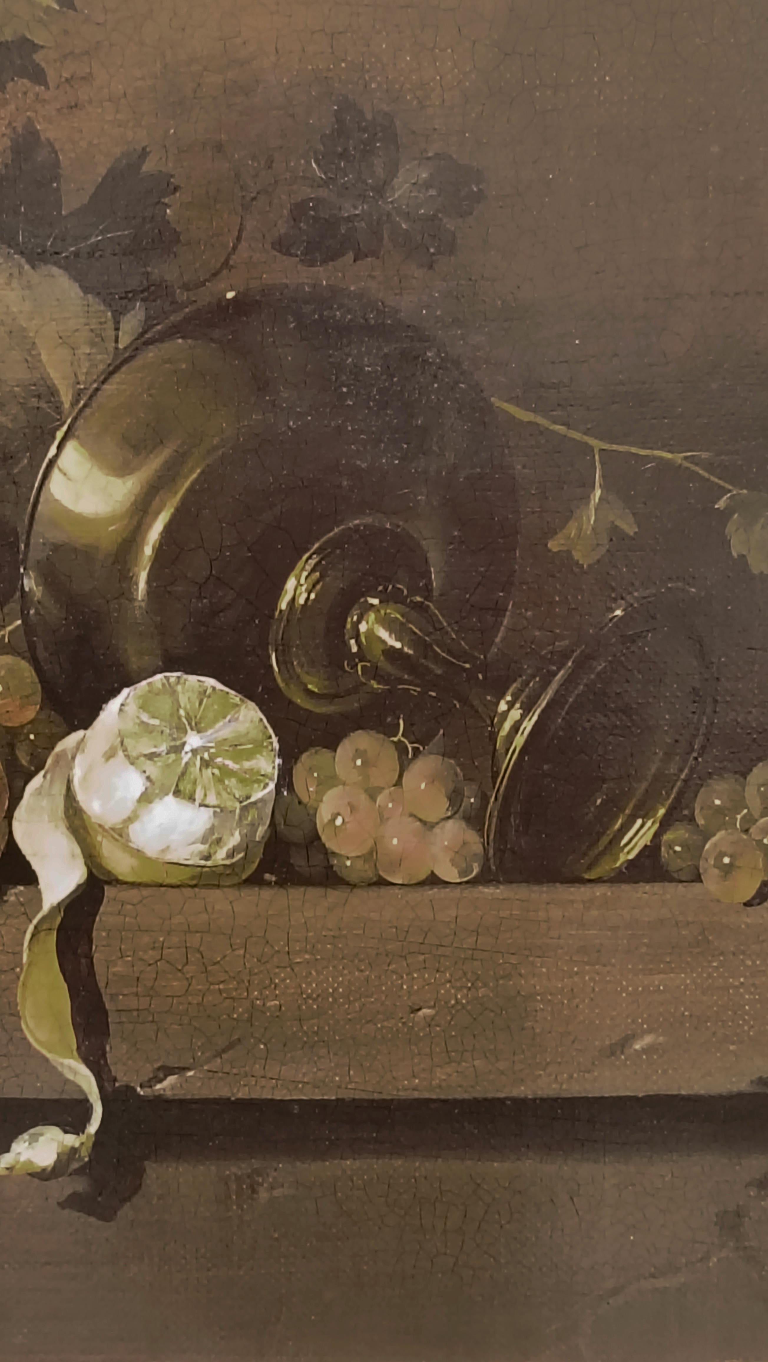 VIDA TRANQUILA - Escuela Salvatore Marinelli Barroco - Óleo sobre Lienzo Pintura Italiana en venta 13