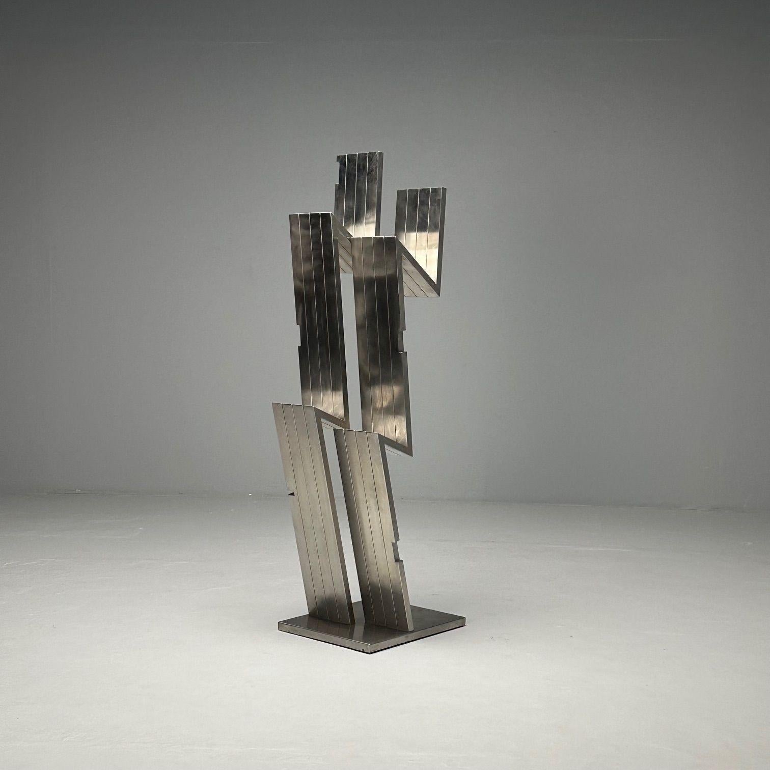 Salvatore Messina, Italian Mid-Century Modern, Abstract Sculpture, Steel, 1970s In Good Condition For Sale In Manhasset, NY