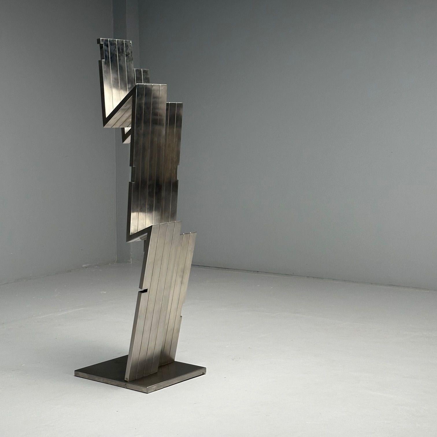 Salvatore Messina, Italian Mid-Century Modern, Abstract Sculpture, Steel, 1970s For Sale 1
