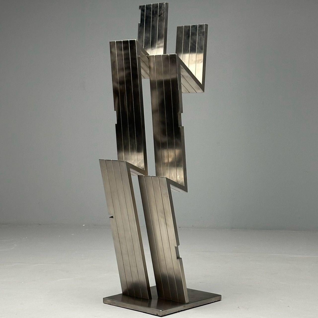 Salvatore Messina, Italian Mid-Century Modern, Abstract Sculpture, Steel, 1970s For Sale 2