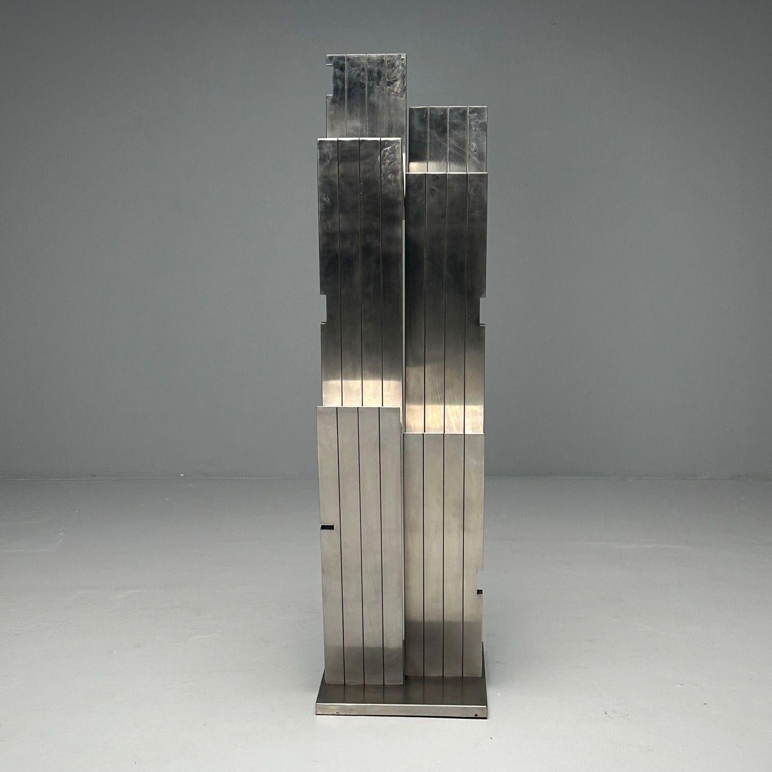 Salvatore Messina, Italian Mid-Century Modern, Abstract Sculpture, Steel, 1970s For Sale 3