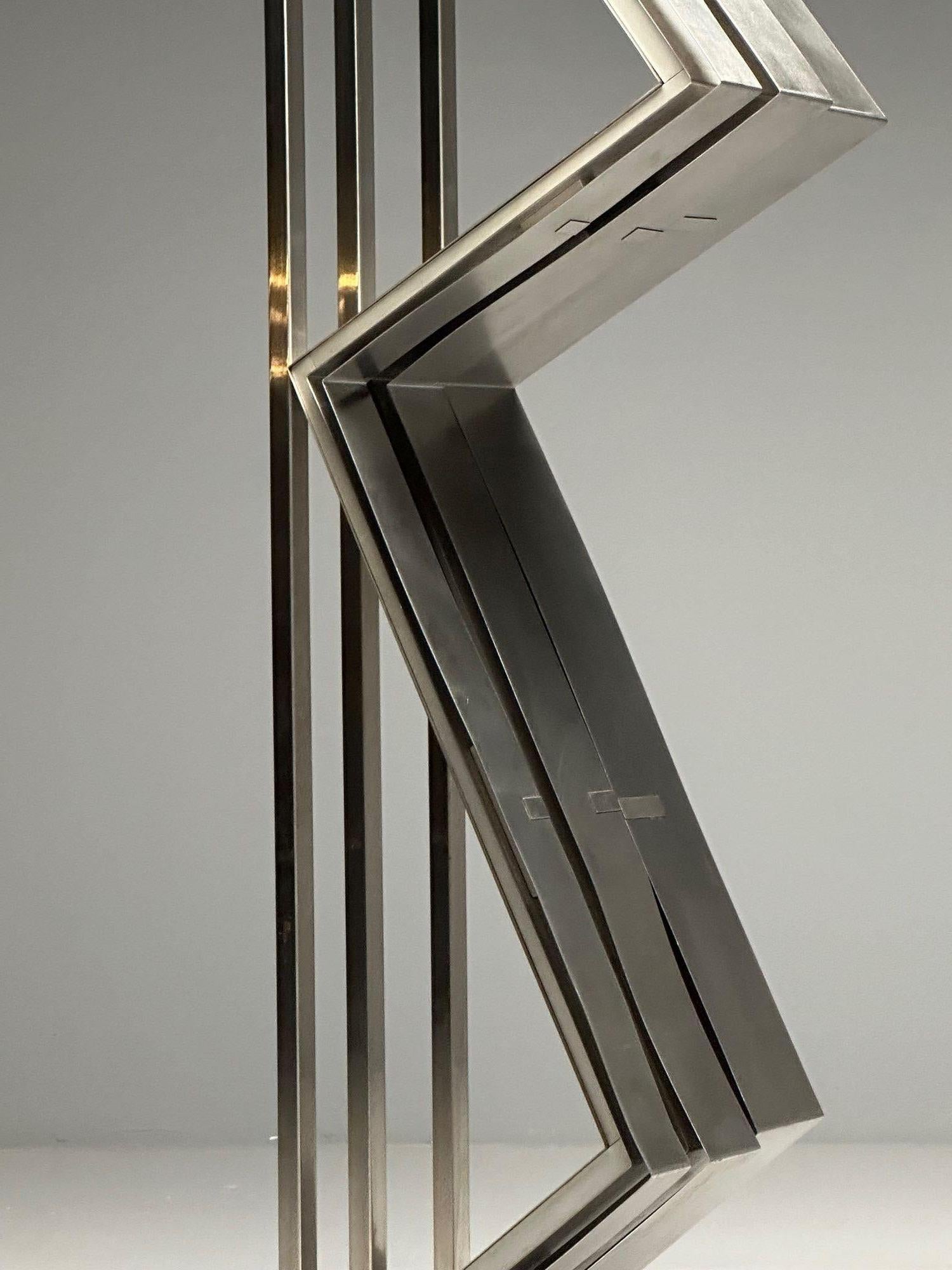 Sculpture abstraite italienne moderne du milieu du siècle dernier, Salvatore Messina, acier, 1970 en vente 3