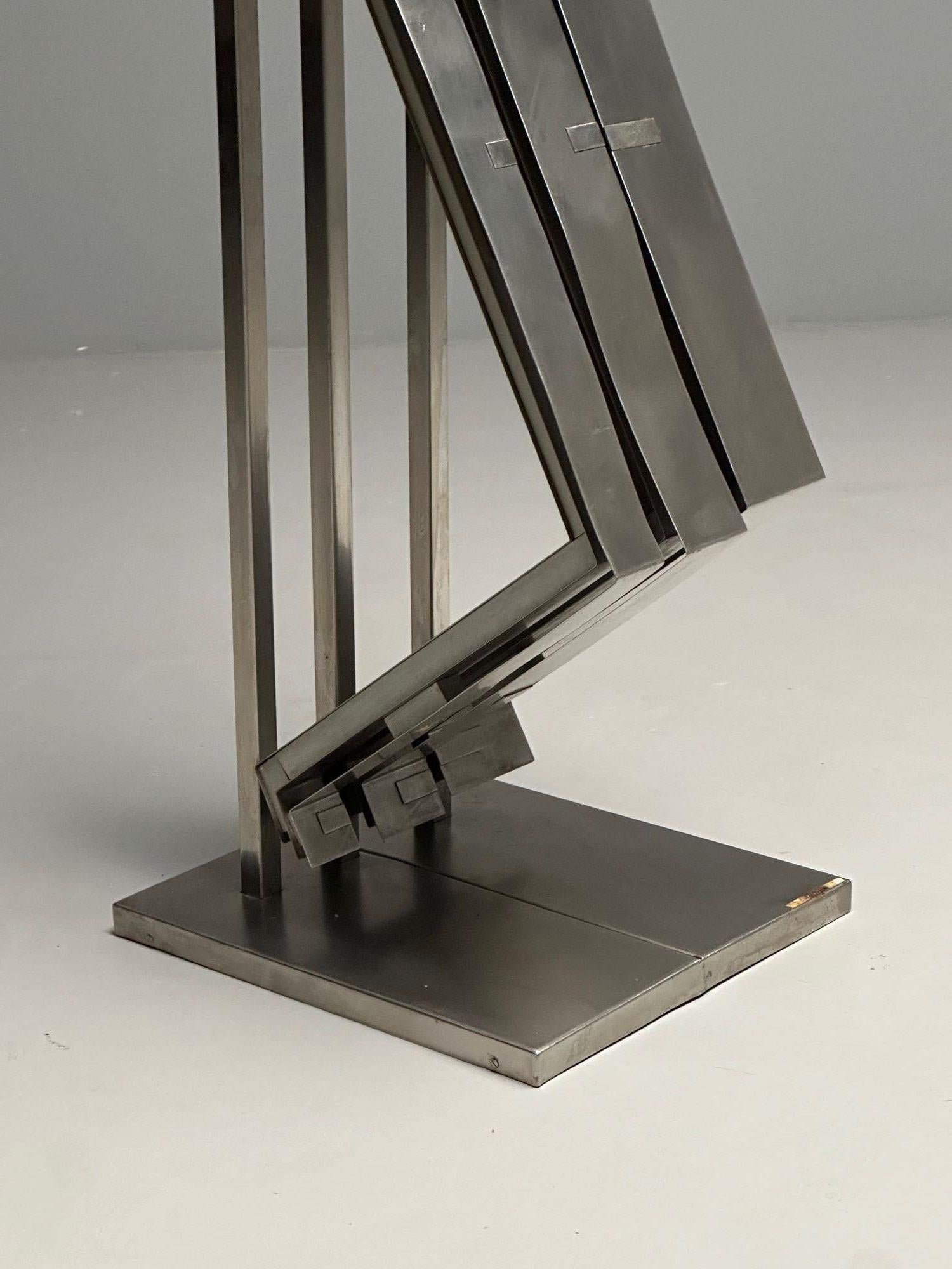 Sculpture abstraite italienne moderne du milieu du siècle dernier, Salvatore Messina, acier, 1970 en vente 4
