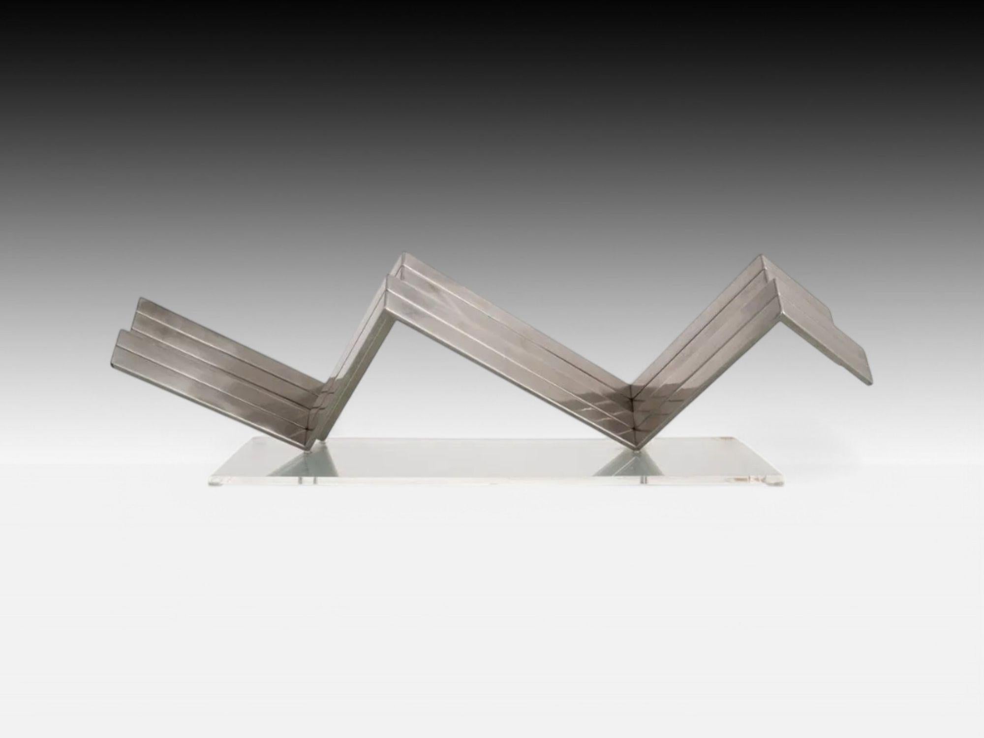 Salvatore Messina, Italian Mid-Century Modern, Steel, Abstract Sculpture, 1970s In Good Condition For Sale In Manhasset, NY