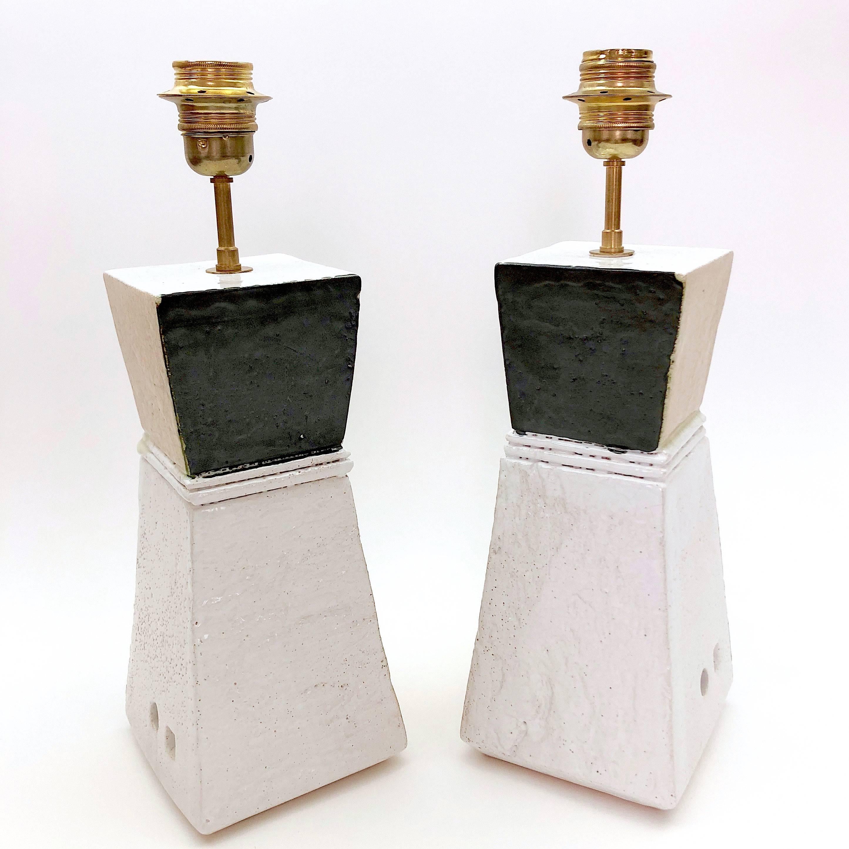 Salvatore Parisi, Pair of Ceramic Table Lamp Bases 5