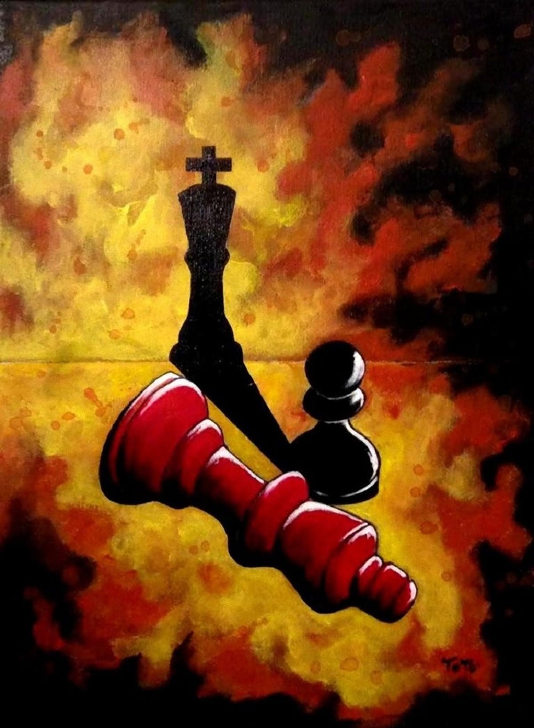 Salvatore Petrucino Checkmate Original Painting by Salvatore Petrucino 2015 For Sale at