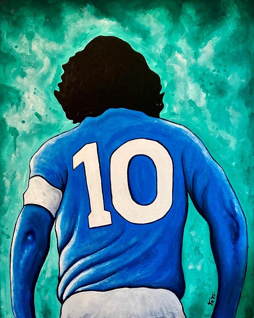 D10S es una pintura acrílica original realizada por el artista italiano Salvatore Petrucino en 2020.

Firmado a mano en la parte inferior derecha. La técnica, las dimensiones y la fecha están escritas en el reverso. 

Excelentes condiciones.