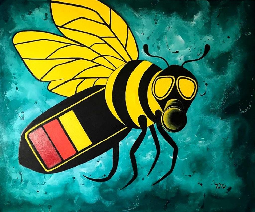 Peligro es una pintura acrílica original realizada por el artista italiano Salvatore Petrucino en 2020.

Firmado a mano en la parte inferior derecha. La técnica, las dimensiones y la fecha están escritas en el reverso. 

Excelentes condiciones.