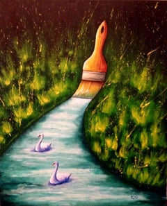 La última pincelada - Pintura de Salvatore Petrucino - 2016
