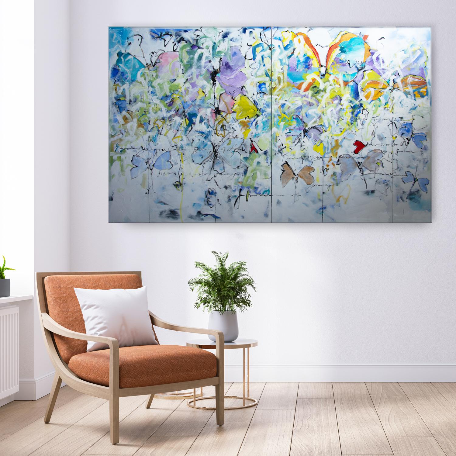 One of a Kind Original 'Garden View' by Salvatore Principe - Abstract Mixed Media Art by Salvatore Principe 