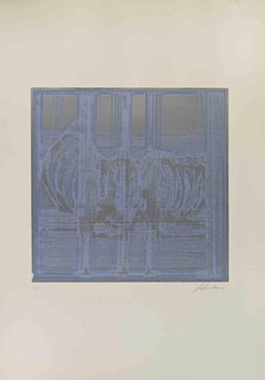 Composición abstracta - Serigrafía de Salvatore Provino - Años 70
