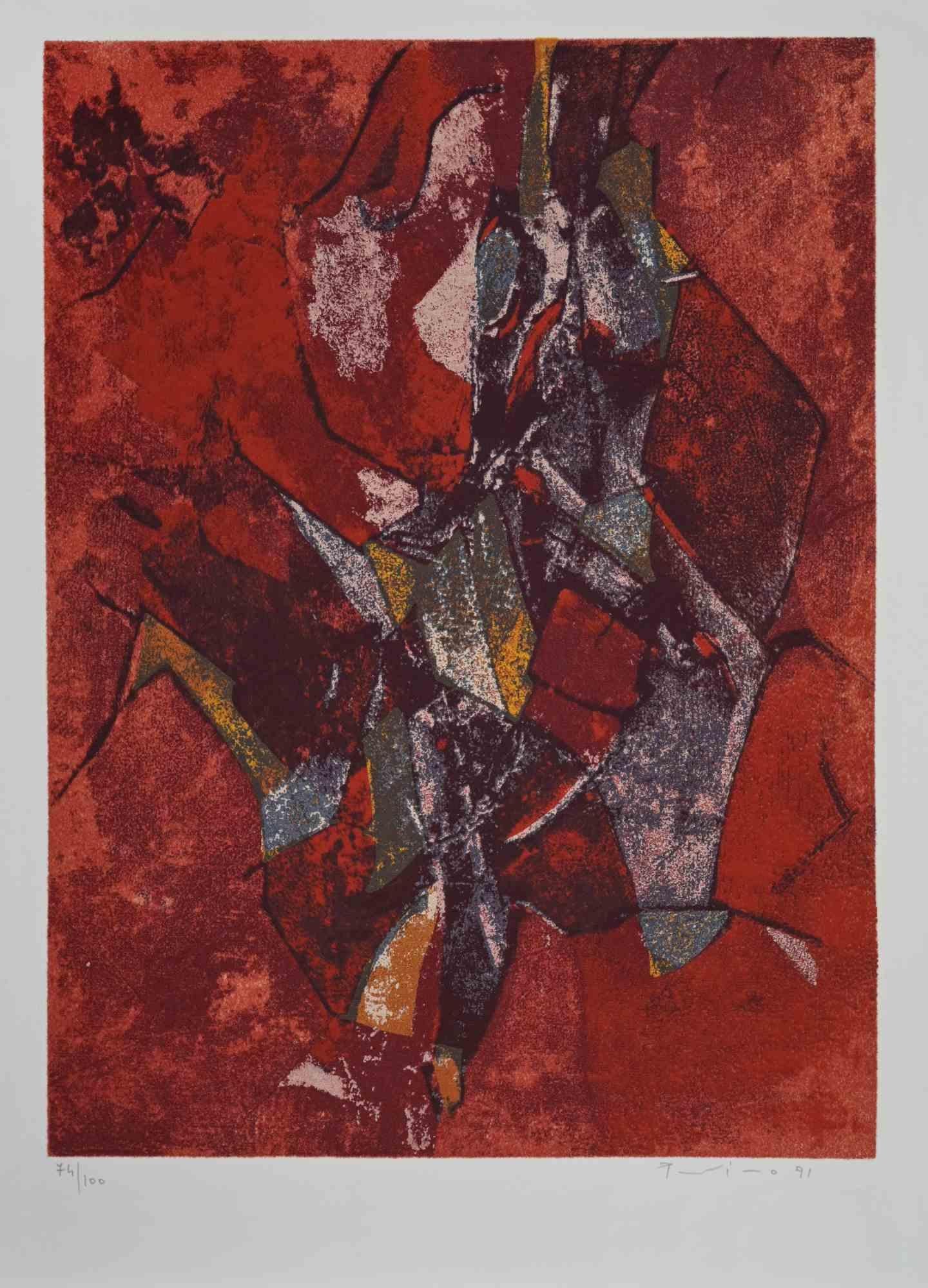 Red Abstract Composition is acontemporary artwork realized by Salvatore Provino in 1991

Mixed media on paper

Hand signed and numbered on the lower margin

Edition of 74/100

Good conditions

Salvatore Provino (Bagheria, 1943) is an Italian