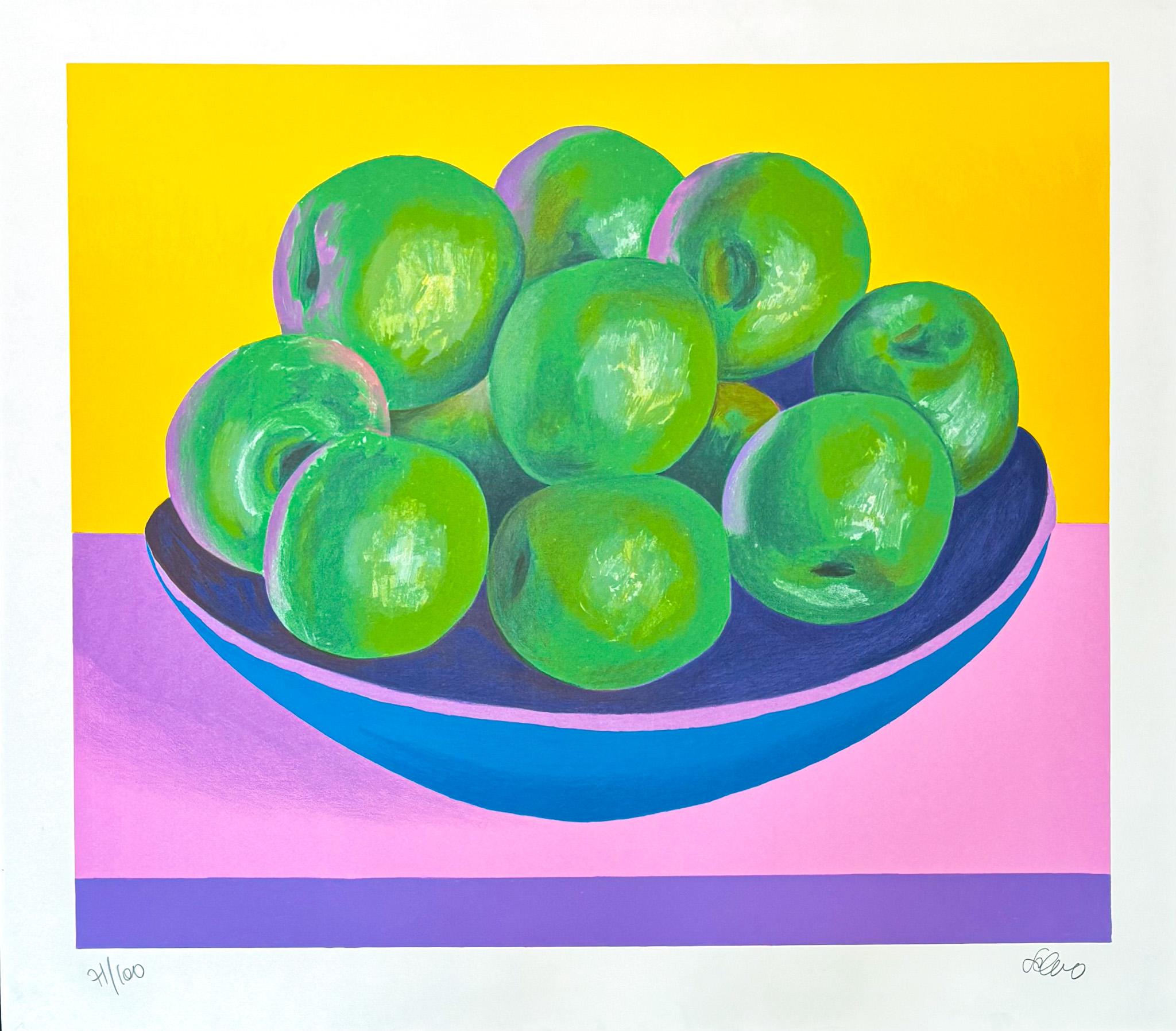 Salvo (1947-2015) - Mele - litografía en color sobre papel - 2000 - Print de Salvatore "Salvo" Mangione