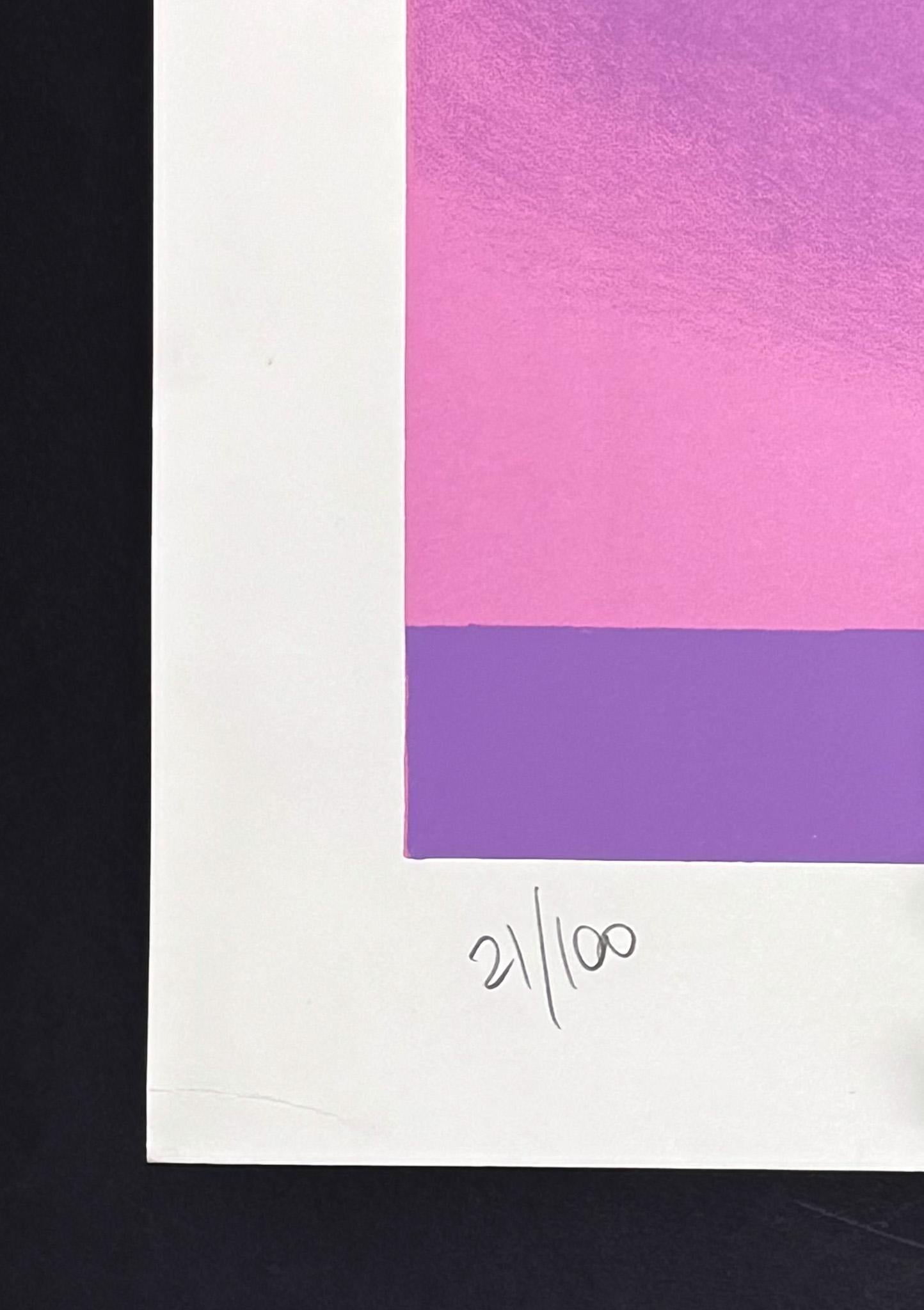Lithographie en couleurs sur papier.
Édition limitée, numérotée 66/100.
Signé au crayon par l'artiste dans le coin inférieur droit.
Très bonnes conditions avec des couleurs vives et profondes.

Taille du papier : 70 x 80 cm

Un certificat régulier