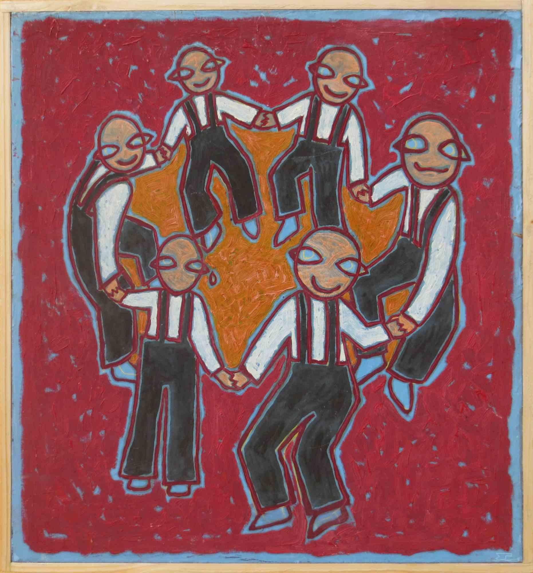 Girotondo – Ölgemälde von Salvatore Travascio – 1990