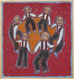 Girotondo - Oil Paint by Salvatore Travascio - 1990