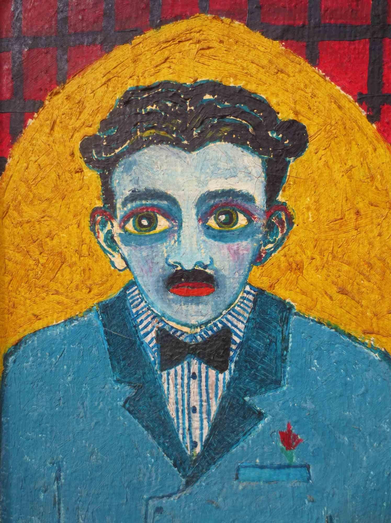 Ritratto di un Uomo Comune – Ölgemälde von Salvatore Travascio – 1991 im Angebot 2