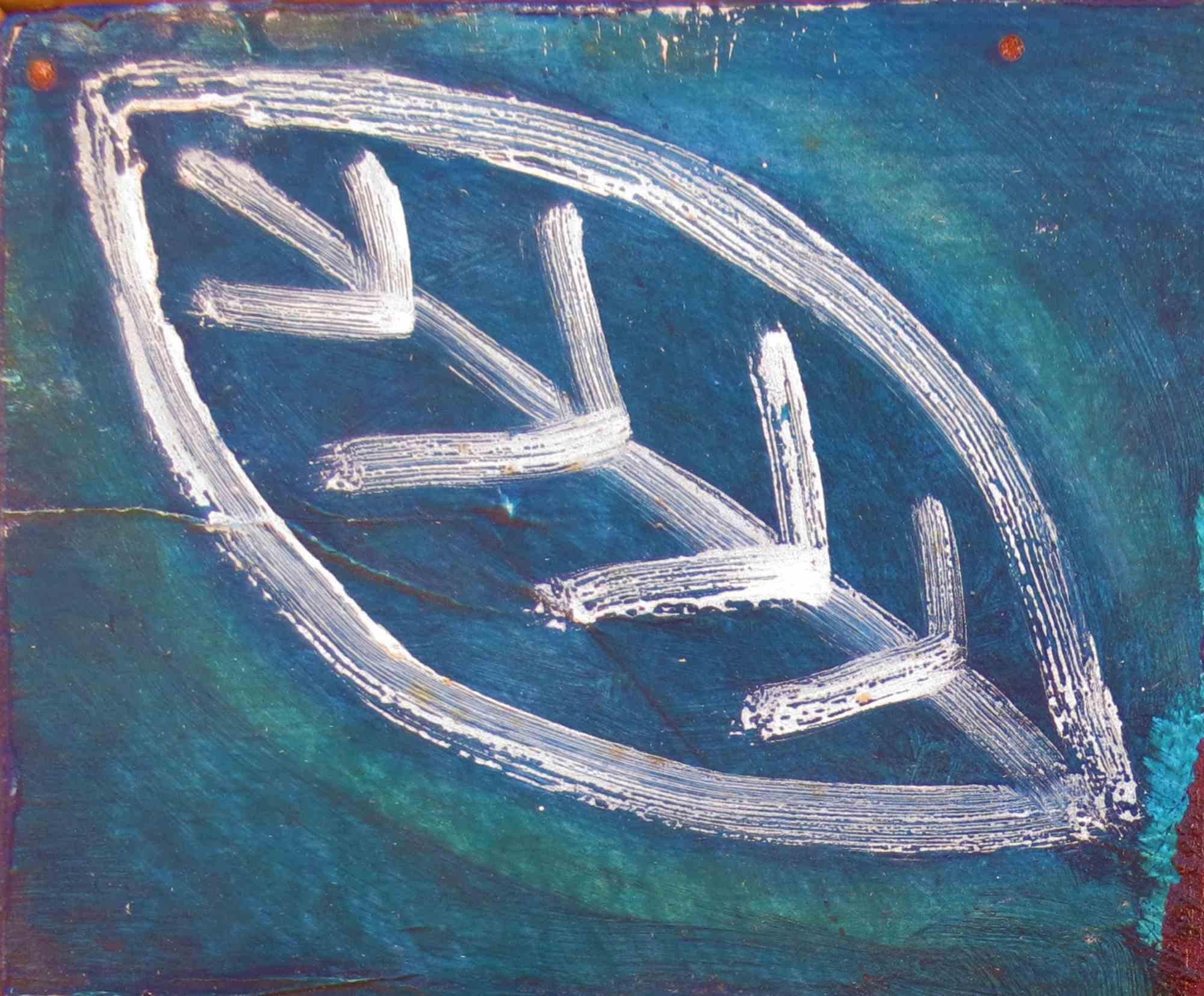 Sguardo Discreto - Pittura ad olio di Salvatore Travascio - 1991 in vendita 1