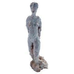 Vintage Salvatore Vitagliano "Venus in Maturity", Glazed Terracotta Sculpture, 1970s