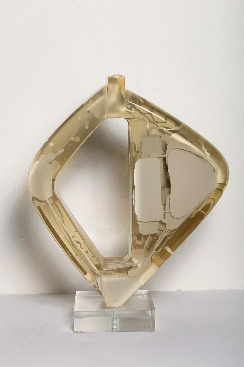 1978 acrylic polymer and resin sculpture by Salvatore Zagami (American, 1953 -). Signed and dated [Zagami 78].