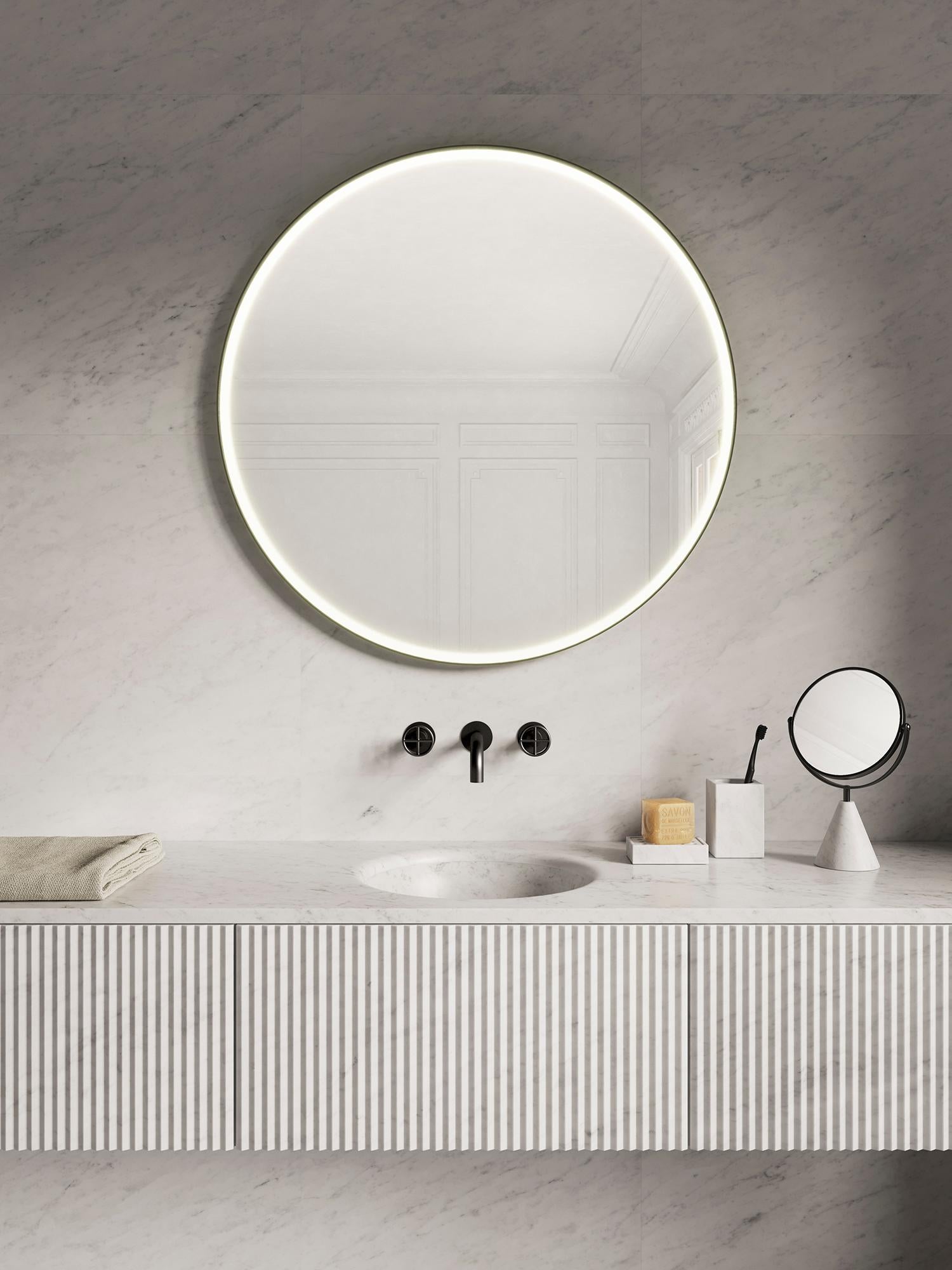 Salvatori Fontane Bianche Table Mirror by Elisa Ossino For Sale 5