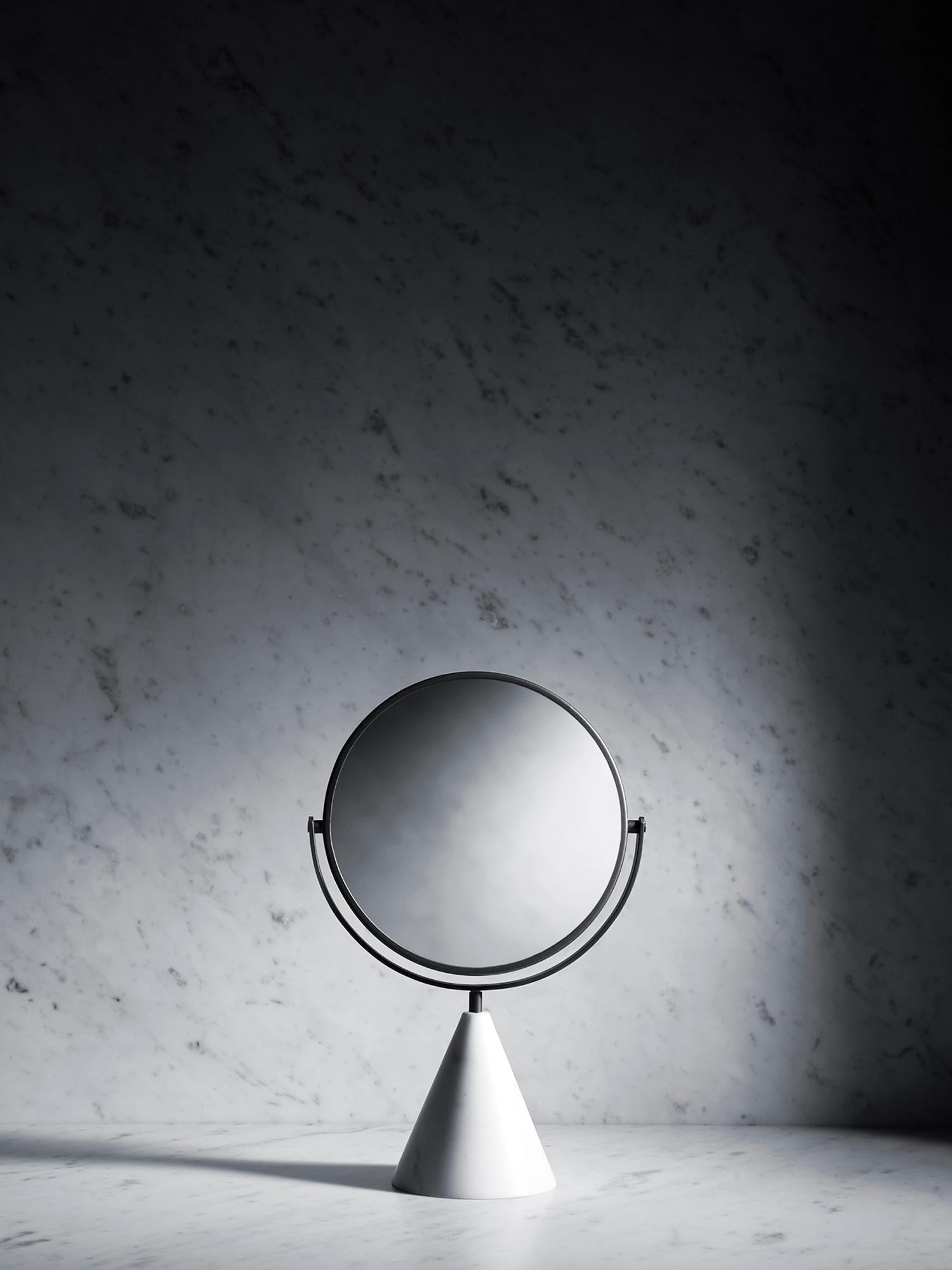 Salvatori Fontane Bianche Table Mirror by Elisa Ossino For Sale 3