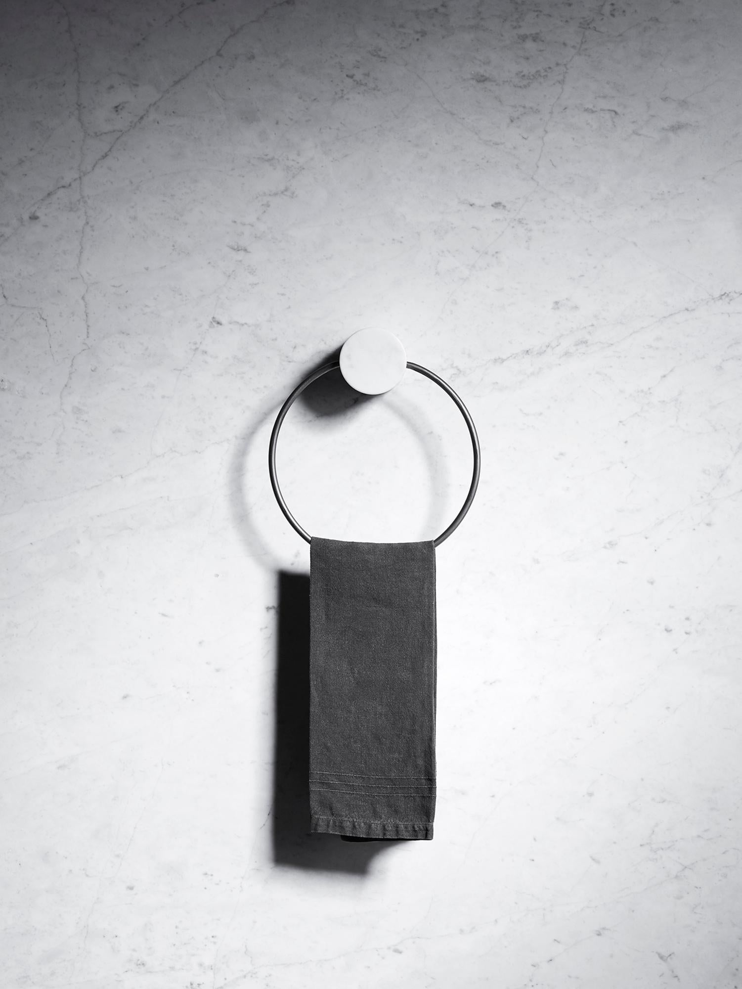 Contemporary Salvatori Fontane Bianche Towel Ring by Elisa Ossino For Sale