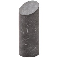 Salvatori Kilos Cylinder Paperweight in Nero Marquina Marble by Elisa Ossino