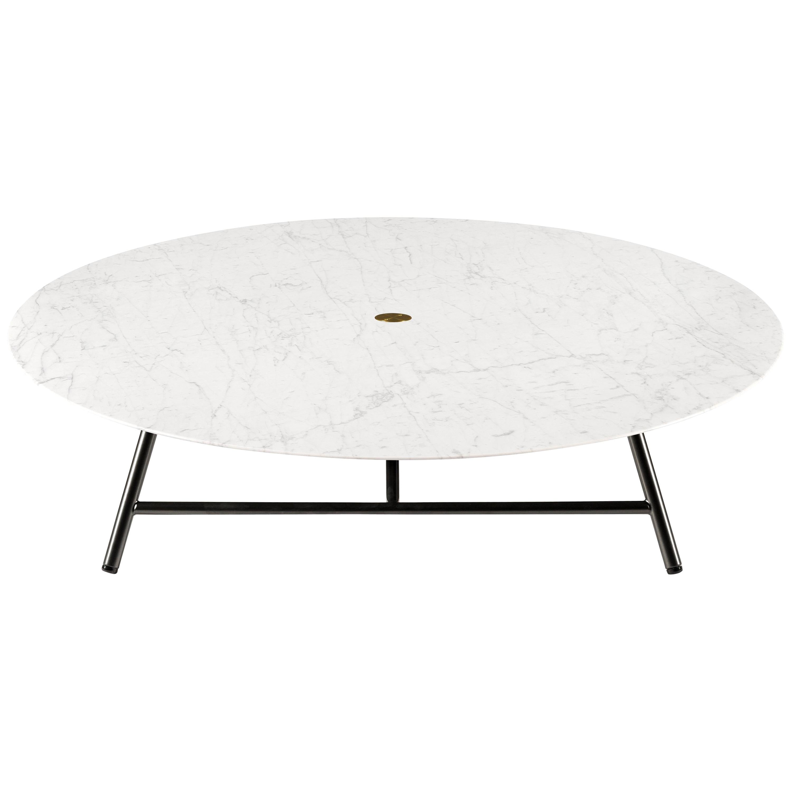 For Sale: White (Bianco Carrara) Salvatori Low Large W Round Coffee Table