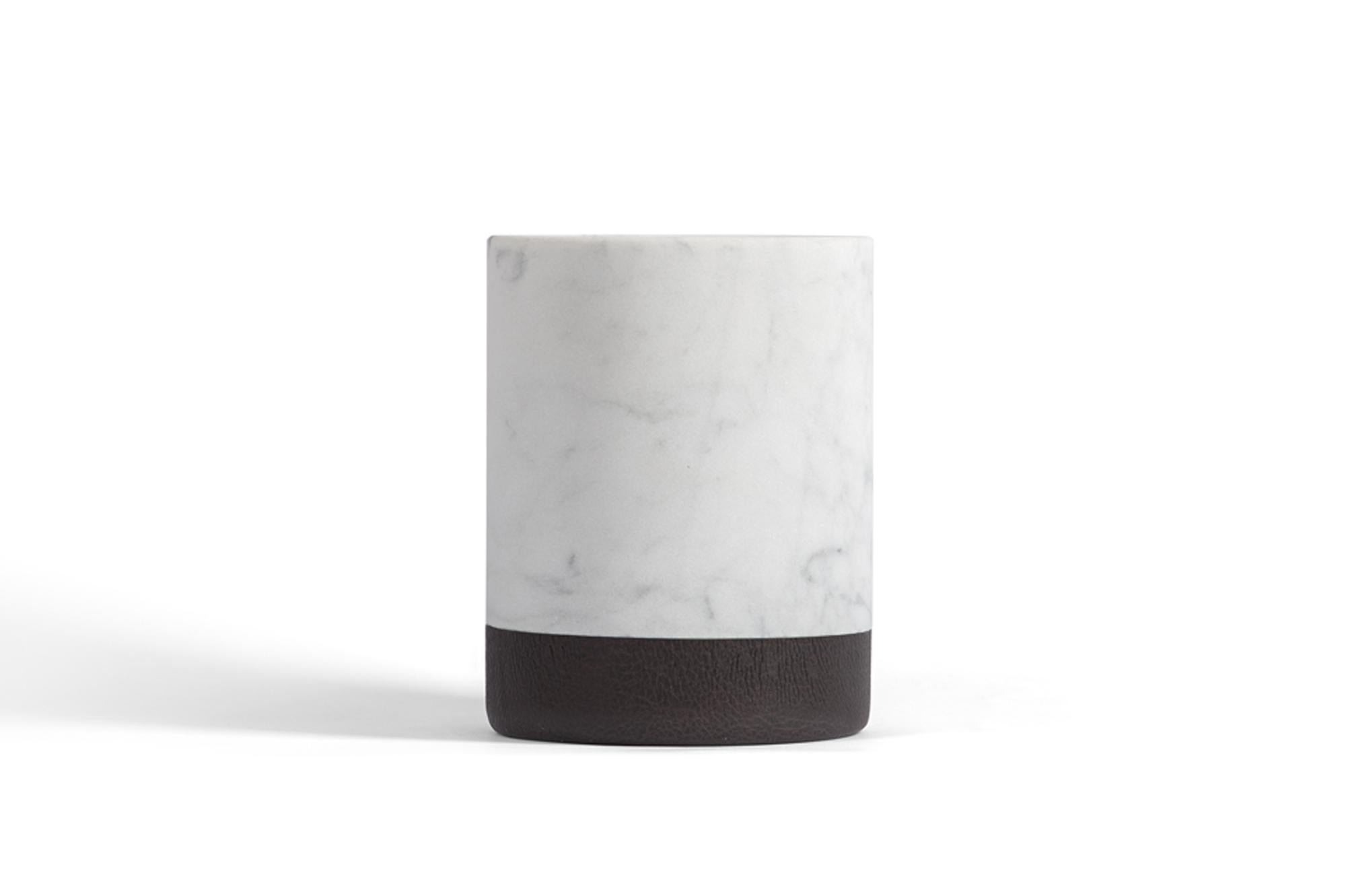 Salvatori Lui&Lei Candle Holder in Bianco Carrara Marble by Vincent Van Duysen For Sale