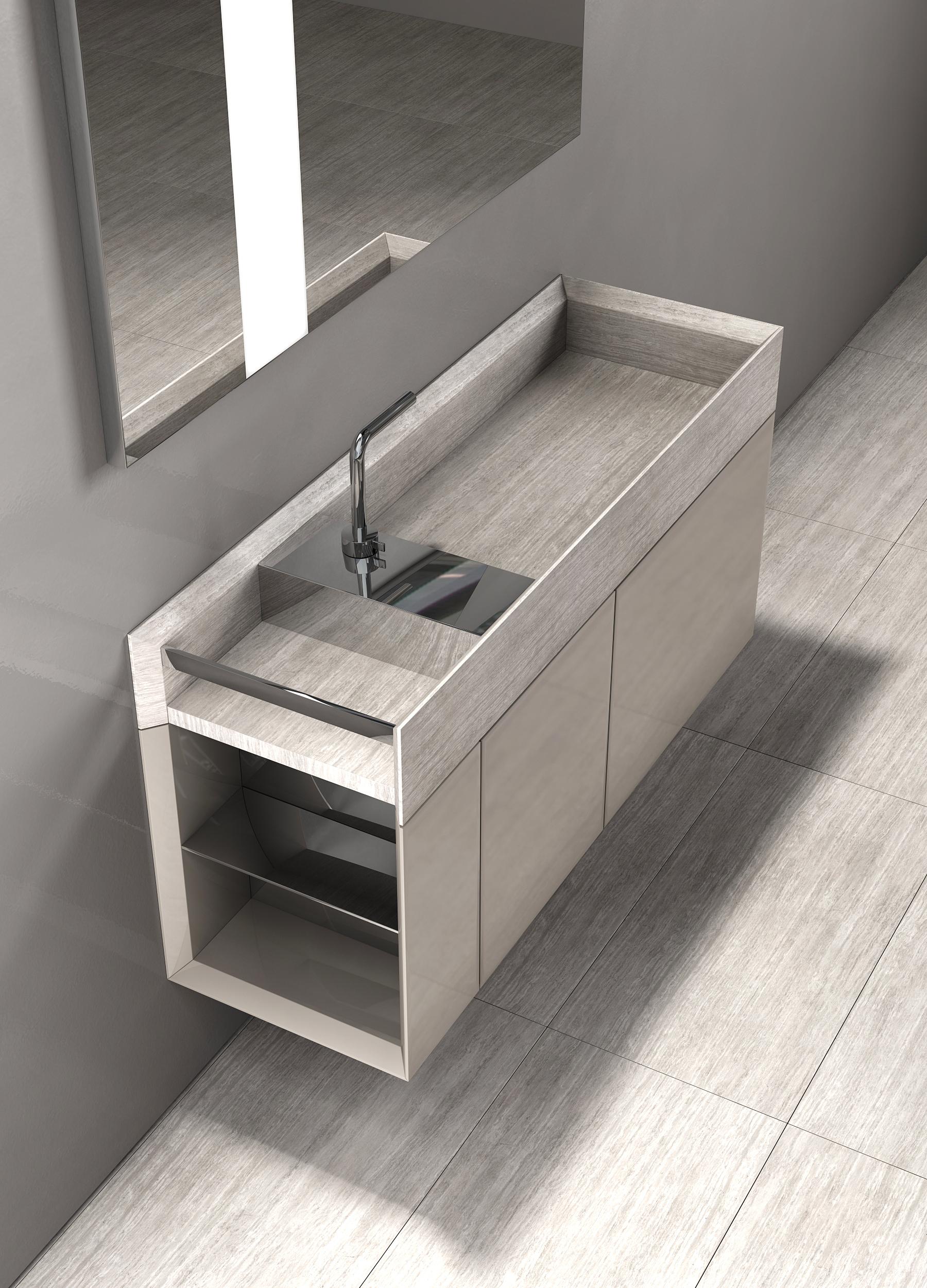 Salvatori Onsen Cabinet Basin & Sink by Rodolfo Dordoni In New Condition For Sale In Querceta, IT